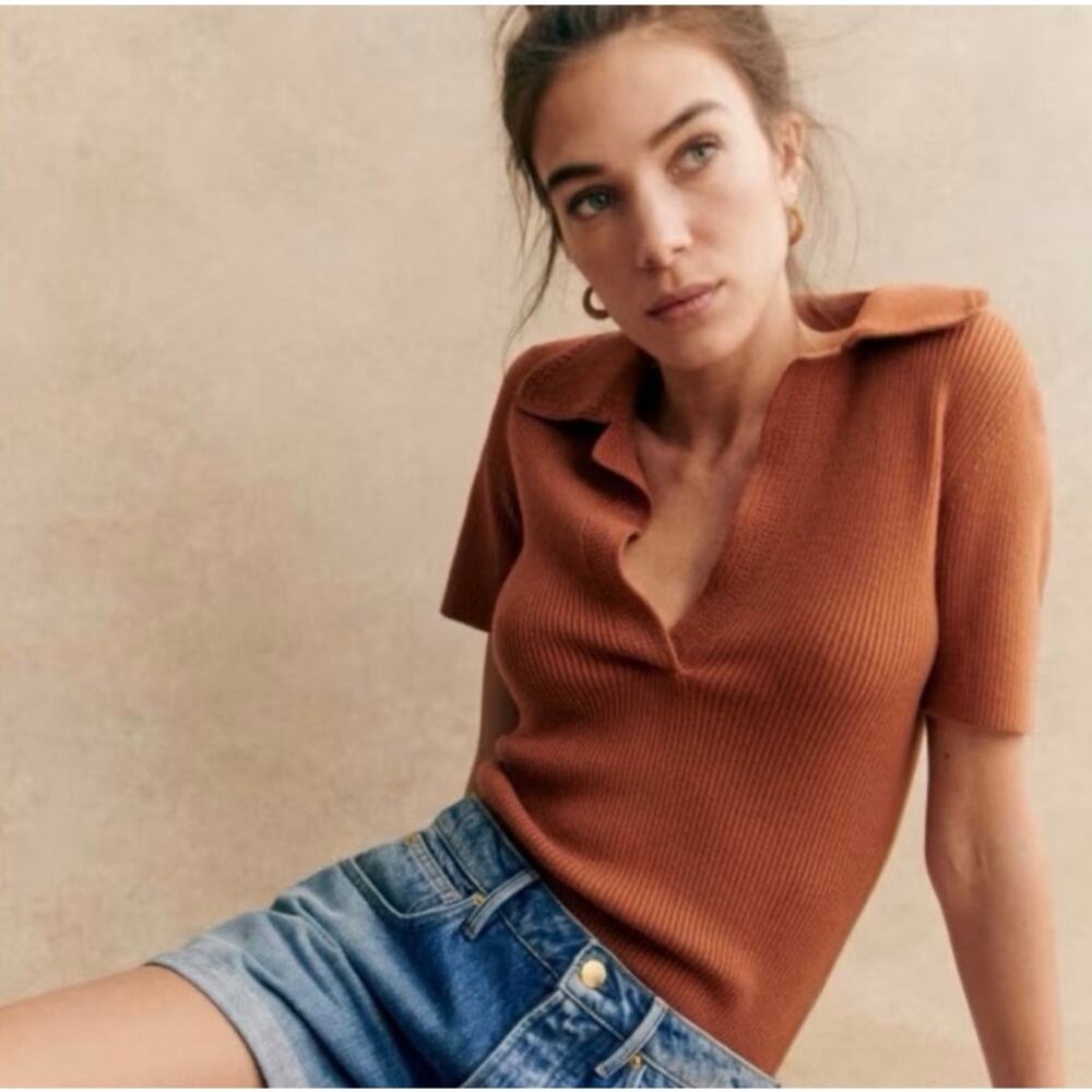 Sezane L Eloy Jumper in Camel - Picture 2 of 6